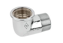 Chrome-plated elbow male/female fitting