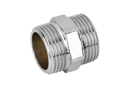 Chrome-plated male/male straight fitting