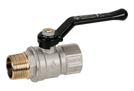 Male/female aluminium handle